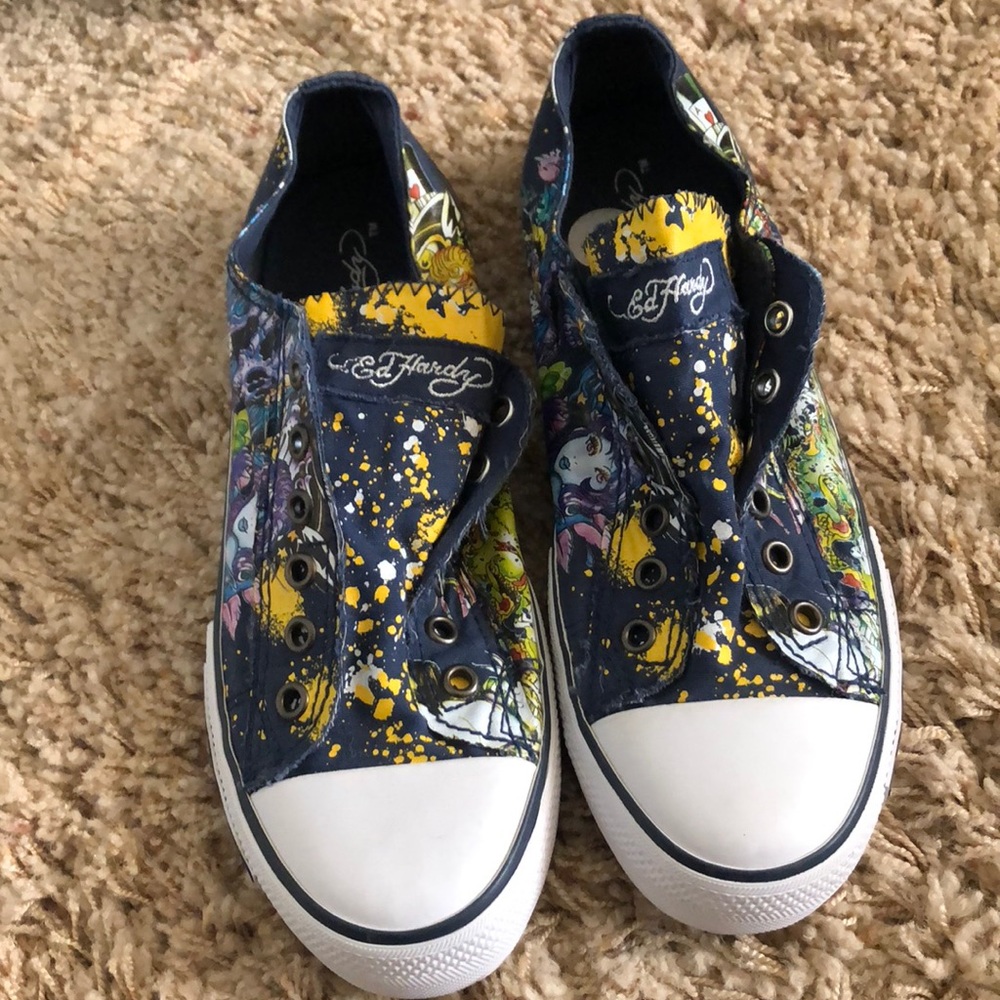 Blue Ed Hardy Shoes